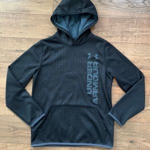 UA Under Armour Black Long Sleeve Hooded Sweatshirt Youth Medium